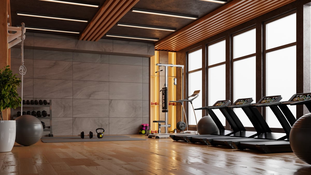 Modern professional gym interior